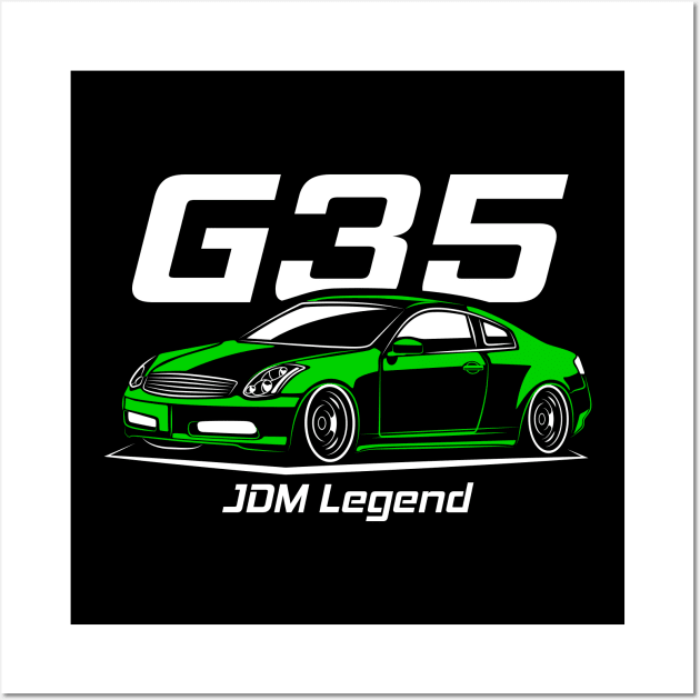 Racing Green G35 Coupe Wall Art by GoldenTuners